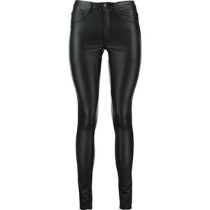 High Waist Zwarte Nep Leren Broek Nep Leren Broek Only Leatherlook