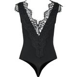 ILU - Bodystocking - Kanten - Zwart - 85% Polyamide en 15% Elastaan