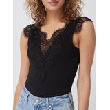 ILU - Bodystocking - Kanten - Zwart - 85% Polyamide en 15% Elastaan