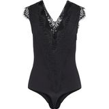 ILU - Bodystocking - Kanten - Zwart - 85% Polyamide en 15% Elastaan