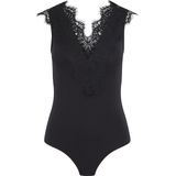 ILU - Bodystocking - Kanten - Zwart - 85% Polyamide en 15% Elastaan