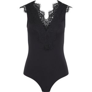 Pieces - Aansluitende Body - Zwart - 85% Polyamide, 15% Elastaan