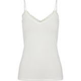Pieces - Lace Singlet Kate - Dames Hemd - Creme - Microfiber