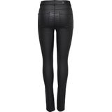 Only - Imitatieleren Broek - Kleur: Zwart - Coated - Mid Waist