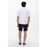 ONLY&SONS Herenoverhemd - Wit - Katoen-Polyester Mix - Lange Mouw