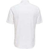 ONLY&SONS Herenoverhemd - Wit - Katoen-Polyester Mix - Lange Mouw