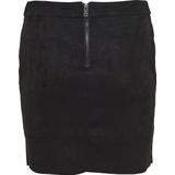 ONLY - Onljulie Fauxsuede Rok - Zwart - Kunstleer - Korte Rok