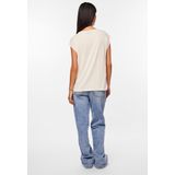 PIECES - T-shirt - Wit - Viscose - Korte Mouwen - V-hals