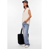 PIECES - T-shirt - Wit - Viscose - Korte Mouwen - V-hals