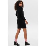 ONLY - Onljana L/S Cowlnck Dress - Jurk - Zwart - Wol