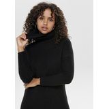 ONLY - Onljana L/S Cowlnck Dress - Jurk - Zwart - Wol