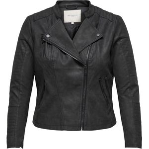 Leren Jas - Zwart - Metalen Ritssluiting - Biker-Look