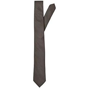 SELECTED HOMME Slhnew stropdas, effen stropdas, 7 cm, Noos B, bruin (halve helft), eenheidsmaat, Bruin