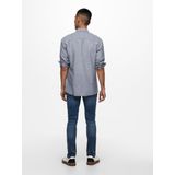 ONLY & SONS Onscaiden Life Ls Solid Linen Noos T-shirt voor heren, blauwe jurk