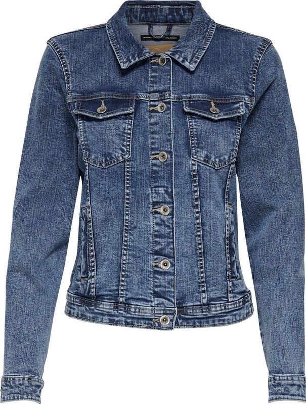 Only - Klassieke Denim Blazer - Blauw - Denim