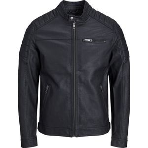 JACK & JONES CORE Imitatieleren Jas JCOROCKY Zwart