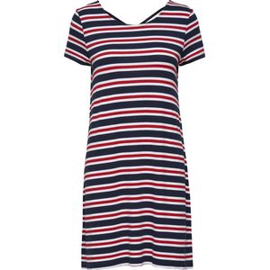 Jurk - Effen - Loose Fit - Lace-up Detail - Stretchy Stof