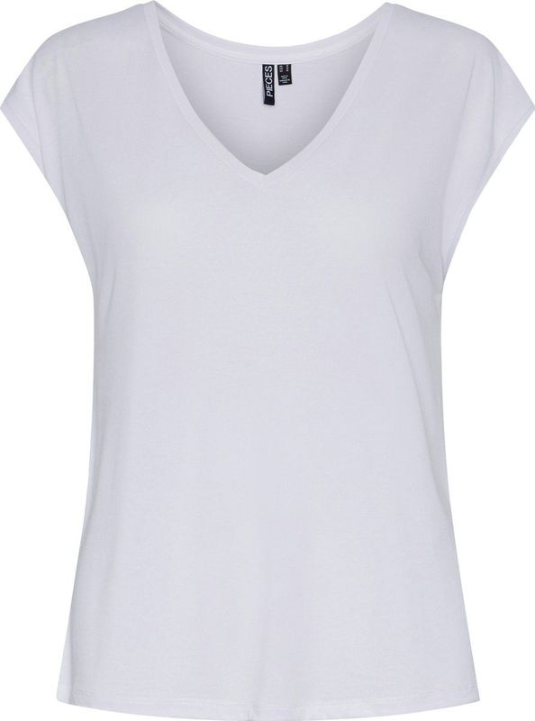 PIECES - PCKAMALA TEE JRS NOOS BC - T-shirt - Bright White - 76% Modal, 24% Polyester