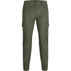 Jack & Jones - Cargobroek - Groen - Katoen - Slim Fit