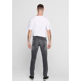 WARP - Skinny Fit Jeans - Mid Wash - Stretch Denim - Low Rise