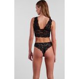 Pieces - Kanten Microfiber Bralette - Grijs - 84% Polyamide 16% Elastaan