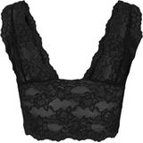 Pieces - Kanten Microfiber Bralette - Grijs - 84% Polyamide 16% Elastaan