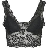 Pieces - Kanten Microfiber Bralette - Grijs - 84% Polyamide 16% Elastaan
