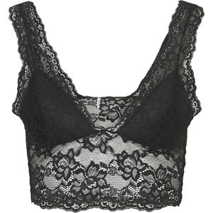 Pieces - Kanten Microfiber Bralette - Grijs - 84% Polyamide 16% Elastaan