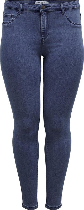 CARMAKOMA Skinny Jeans voor dames, curvy CARThunder Push-up reg, skinny fit jeans, zwart, 42