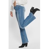 Medium Blue Denim - Jeans - Riemlussen - Steekzakken - Ritssluiting