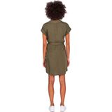 Mini-jurk - Zwart - Lyocell - Wikkelriem - Borstzakken - Knoopdetails