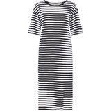 Noisy may - Jurk - Zwart/Wit - Jersey - 3/4 Lengte - Getailleerd Model