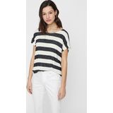 Vero Moda - Gestreept T-shirt - Zwart-Wit - Viscose Mix