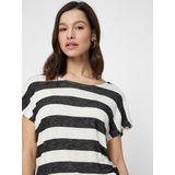 Vero Moda - Gestreept T-shirt - Zwart-Wit - Viscose Mix