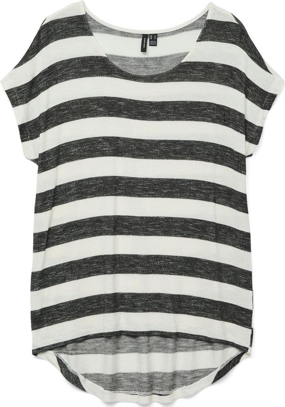 Vero Moda - Gestreept T-shirt - Zwart-Wit - Viscose Mix