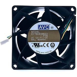AVC DYTB0838B2U DC12V 2.1A 8038 4-pin PWM powerful cooling fan,High Speed CFM Air Flow,for Car Boost Miner