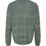 Only - Caviar - Gebreide Trui - Zwart - Katoen - Ronde en Brede Kraag