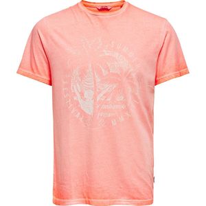 ONLY & SONS - PIMMIT SS NEON - Shocking Orange - Heren T-Shirt