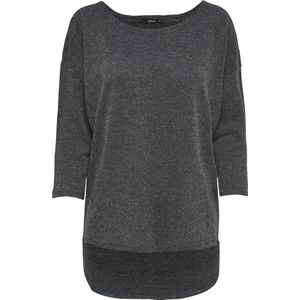 ONLY - Onlalba 3/4 Top - T-shirt - Zwart - Katoen