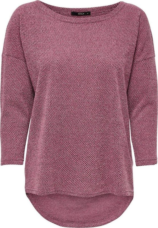 Gebreide Trui - Mélange - Knitwear - Overcut Schouder - Driekwart Mouw