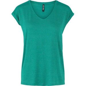 T-shirt - Pepper Green - Comfortabel - Zonder Sluiting - Met Glinsterstrepen