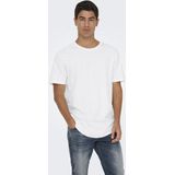 T-shirt - O-hals - Korte Mouwen - Jersey - Extra Lang - Long Line Fit