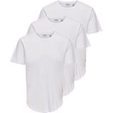 T-shirt - O-hals - Korte Mouwen - Jersey - Extra Lang - Long Line Fit