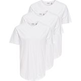 T-shirt - O-hals - Korte Mouwen - Jersey - Extra Lang - Long Line Fit