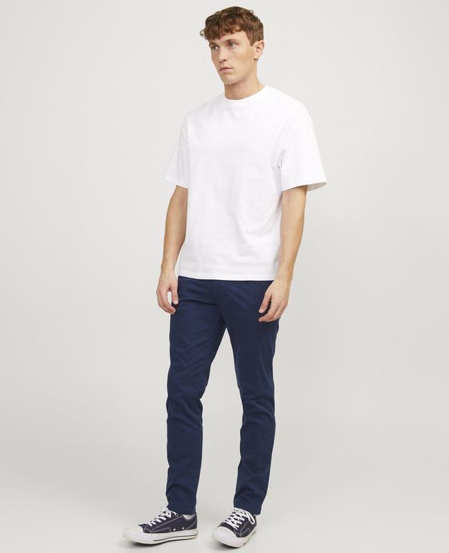 Jack & Jones - Jjimarco Jjbowie Sa - Chino Broek - Blauw - Katoen