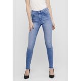 Only - Blue Denim Skinny Jeans - Blauw - Katoen/Elastaan