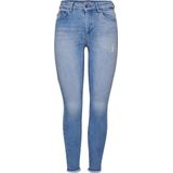 Only - Blue Denim Skinny Jeans - Blauw - Katoen/Elastaan