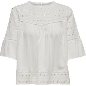 Only - Blouse - Ecru - Korte Mouwen