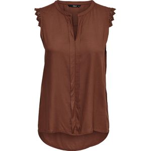 Blouseshirt - Effen - Viscose - Mouwloos - Normale Pasvorm