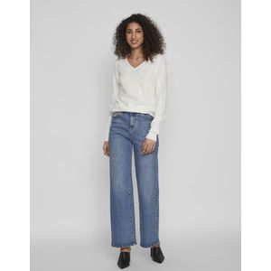 Viril V-neck Knit Top-noos 14042769 White Alyssum